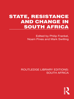 cover image of State, Resistance and Change in South Africa
